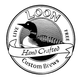 LOON HAND CRAFTED CUSTOM BREWS LIVE FREE logo
