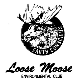 LOOSE MOOSE ENVIRONMENTAL CLUB EARTH CONSCIOUS. logo