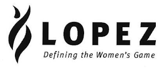 LOPEZ DEFINING THE WOMEN'S GAME logo