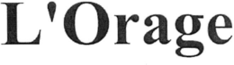 L'ORAGE logo