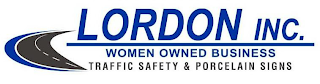 LORDON INC. WOMEN OWNED BUSINESS TRAFFIC SAFETY & PORCELAIN SIGNS logo