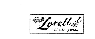 LORELL OF CALIFORNIA logo