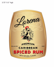 LORENA PREMIUM CARIBBEAN SPICED RUM WITH NATURAL FLAVORS logo