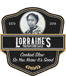 LORRAINE'S PREMIUM BBQ SAUCE COOKED SLOW SO YOU KNOW ITS GOOD ESTD 2018 logo