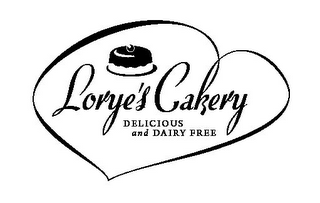 LORYE'S CAKERY DELICIOUS AND DAIRY FREE logo