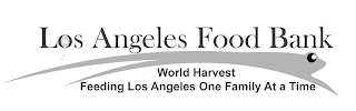 LOS ANGELES FOOD BANK WORLD HARVEST FEEDING LOS ANGELES ONE FAMILY AT A TIME logo