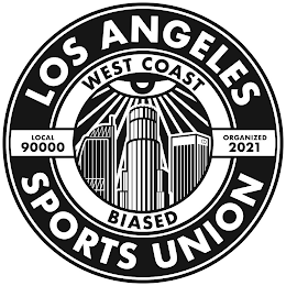 LOS ANGELES WEST COAST BIASED SPORTS UNION LOCAL 90000 ORGANIZED 2021 logo