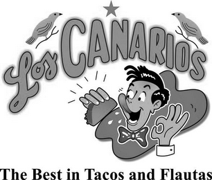LOS CANARIOS THE BEST IN TACOS AND FLAUTAS logo