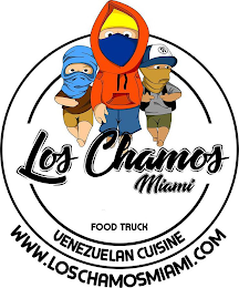LOS CHAMOS MIAMI FOOD TRUCK VENEZUELAN CUISINE WWW.LOSCHAMOSMIAMI.COM logo