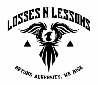 LOSSES N LESSONS BEYOND ADVERSITY, WE RISE logo