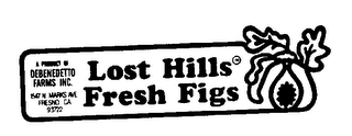 LOST HILLS FRESH FIGS A PRODUCT OF DEBENEDETTO FARMS INC. logo