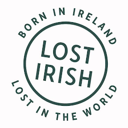 LOST IRISH BORN IN IRELAND LOST IN THE WORLD logo