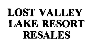 LOST VALLEY LAKE RESORT RESALES logo