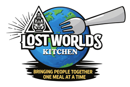 LOST WORLDS KITCHEN BRINGING PEOPLE TOGETHER ONE MEAL AT A TIME logo