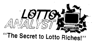 LOTTO ANALYST "THE SECRET TO LOTTO RICHES!" logo