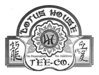 LOTUS HOUSE TEE CO. NO PRESERVATIVES NO ADDITIVES logo