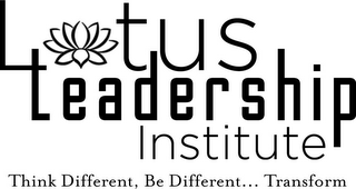 LOTUS LEADERSHIP INSTITUTE THINK DIFFERENT, BE DIFFERENT... TRANSFORM logo