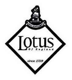 LOTUS OF ENGLAND SKILL & INTEGRITY SINCE 1759 logo