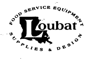 LOUBAT FOOD SERVICE EQUIPMENT SUPPLIES & DESIGN logo