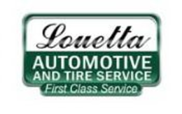 LOUETTA AUTOMOTIVE AND TIRE SERVICE FIRST CLASS SERVICE logo
