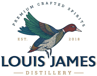 LOUIS JAMES DISTILLERY PREMIUM CRAFTED SPIRITS EST. 2018 logo