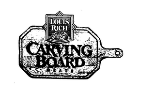 LOUIS RICH CARVING BOARD MEATS logo