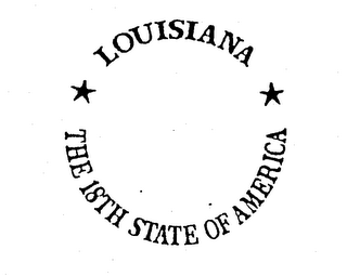 LOUISIANA THE 18TH STATE OF AMERICA logo