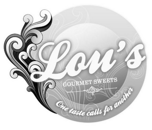 LOU'S GOURMET SWEETS ONE TASTE CALLS FOR ANOTHER logo