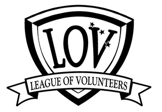 LOV LEAGUE OF VOLUNTEERS logo