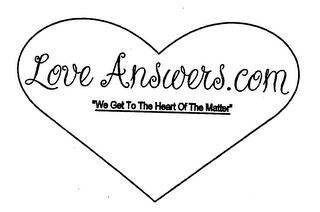 LOVE ANSWERS.COM "WE GET TO THE HEART OF THE MATTER" logo