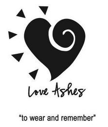 LOVE ASHES "TO WEAR AND REMEMBER" logo