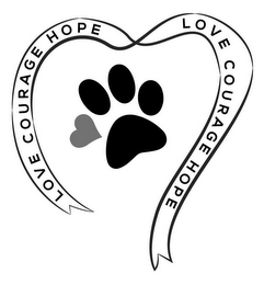 LOVE COURAGE HOPE LOVE COURAGE HOPE logo