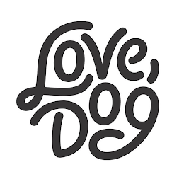 LOVE, DOG logo