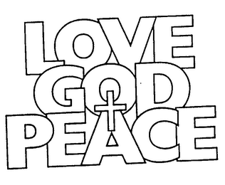 LOVE GOD + PEACE logo