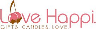 LOVE HAPPI GIFTS. CANDLES. LOVE. logo