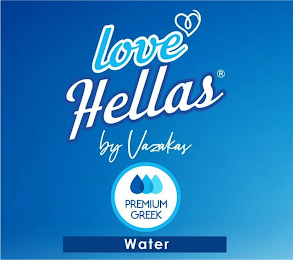 LOVE HELLAS BY VAZAKAS PREMIUM GREEK WATER logo