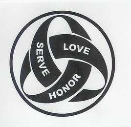 LOVE, HONOR, SERVE. logo
