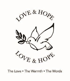 LOVE & HOPE LOVE & HOPE THE LOVE · THE WARMTH · THE WORDS logo