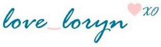 LOVE LORYN XO logo