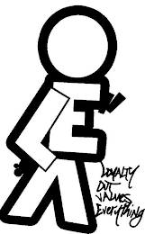 LOVE LOYALTY OUT VALUES EVERYTHING logo