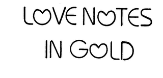 LOVE NOTES IN GOLD logo