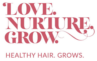 LOVE. NURTURE. GROW. HEALTHY HAIR. GROWS. logo