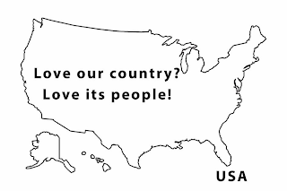 LOVE OUR COUNTRY? LOVE ITS PEOPLE! USA logo