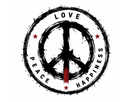 LOVE PEACE HAPPINESS logo