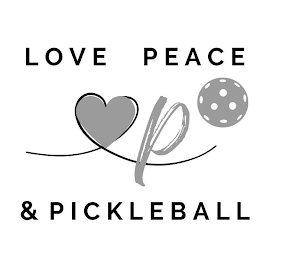 LOVE PEACE P & PICKLEBALL logo