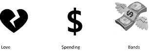 LOVE $PENDING BANDS logo