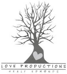 LOVE PRODUCTIONS HEALY EDMONDS logo