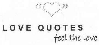 LOVE QUOTES FEEL THE LOVE logo