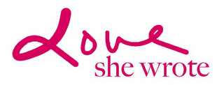 LOVE SHE WROTE logo