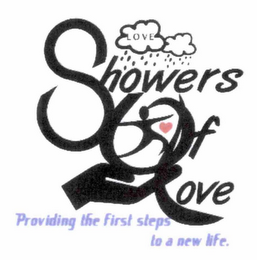 LOVE SHOWERS OF LOVE PROVIDING THE FIRST STEPS TO A NEW LIFE. logo